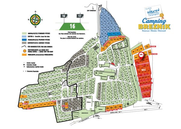 Plattegrond van Camping Resort Turnersee