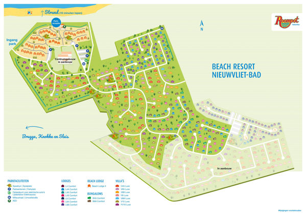 Plattegrond van Roompot Beach Resort Nieuwvliet-Bad