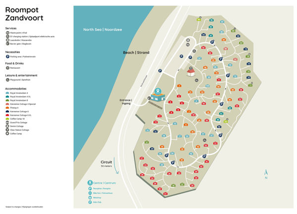 Plattegrond van Roompot Zandvoort