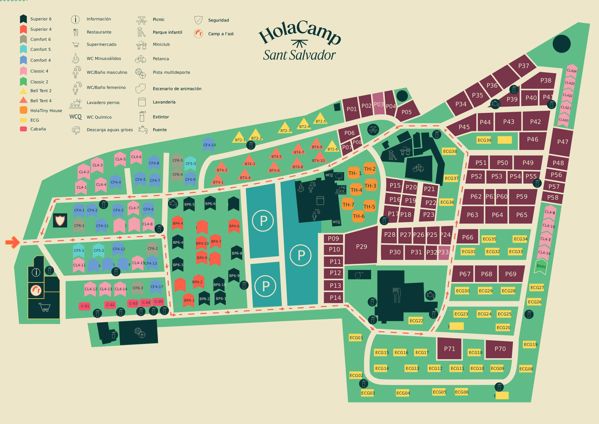 Plattegrond van Holacamp Sant Salvador