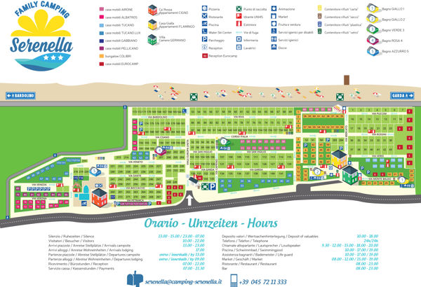 Plattegrond van Serenella