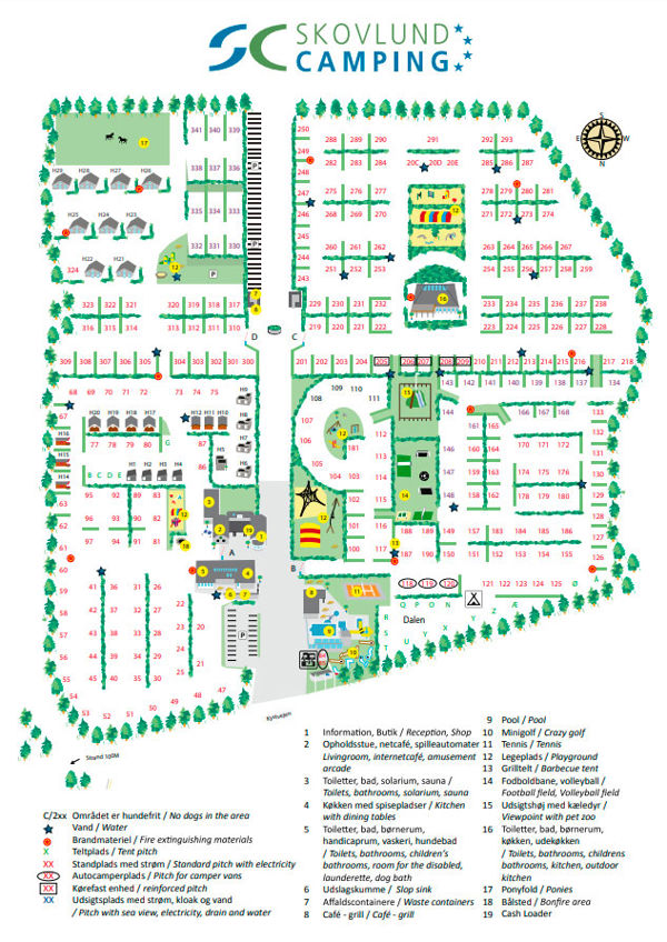 Plattegrond van First Camp Skovlund 