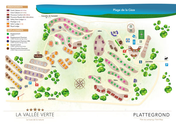 Plattegrond van Slow Village La Roque-sur-Cèze