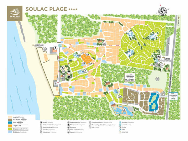Plattegrond van Soulac Plage