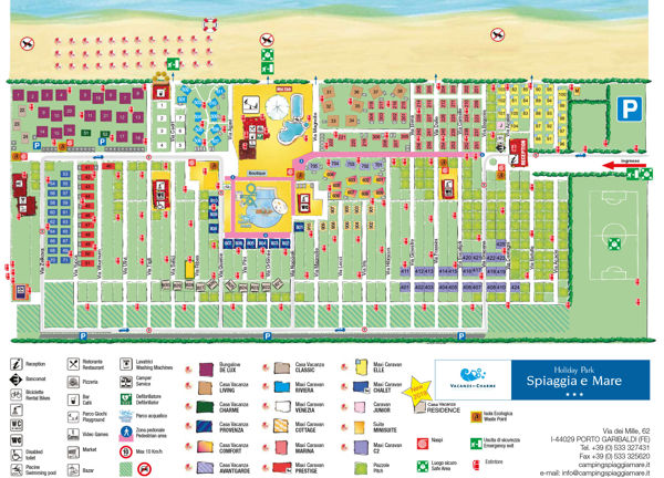 Plattegrond van Spiaggia e Mare