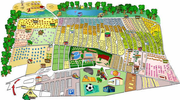 Plattegrond van Spina Family Village