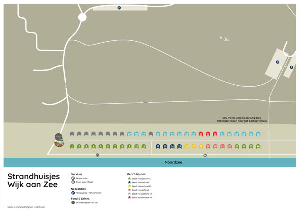Plattegrond van Strandhuisjes Wijk aan Zee