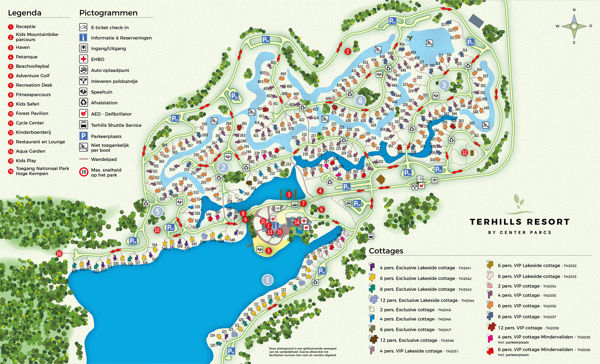 Plattegrond van Terhills Resort by Center Parcs