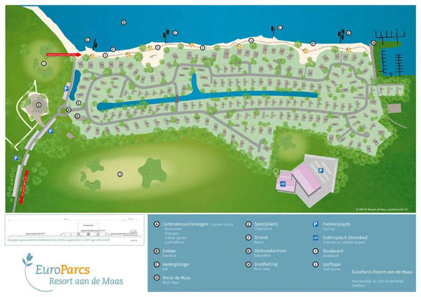Plattegrond van Vakantiepark Aan de Maas