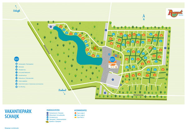 Plattegrond van Vakantiepark Schaijk