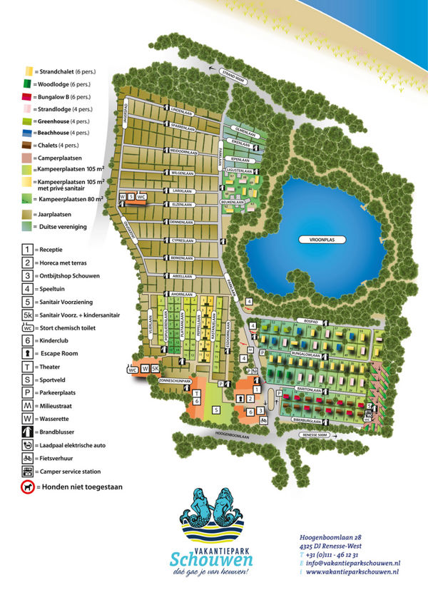 Plattegrond van Vakantiepark Schouwen