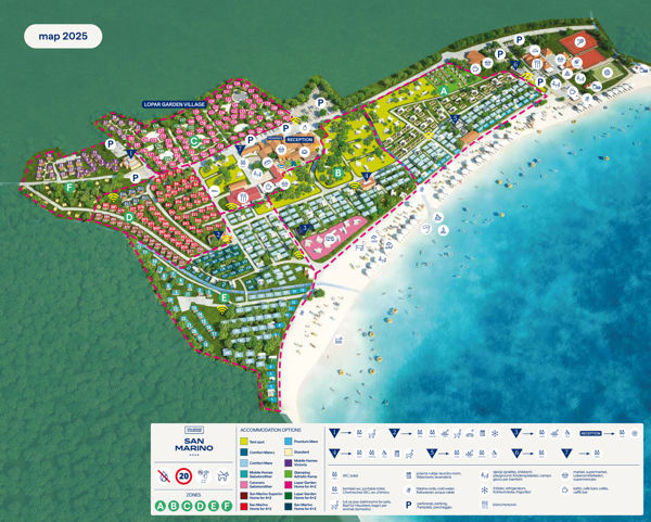 Plattegrond van Valamar Camping San Marino