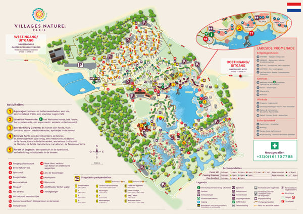 Plattegrond van Center Parcs Villages Nature® Paris