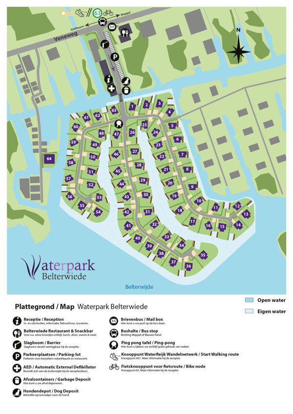 Plattegrond van Waterpark Belterwiede