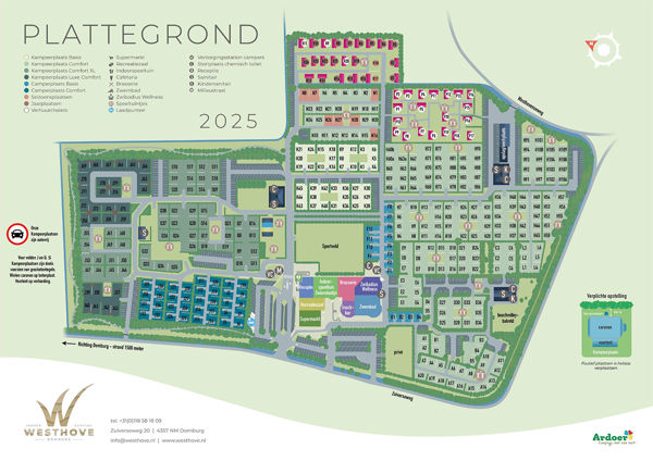 Plattegrond van Westhove