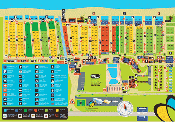 Plattegrond camping Alannia Els Prats - geplaatst door Huurtent.nl