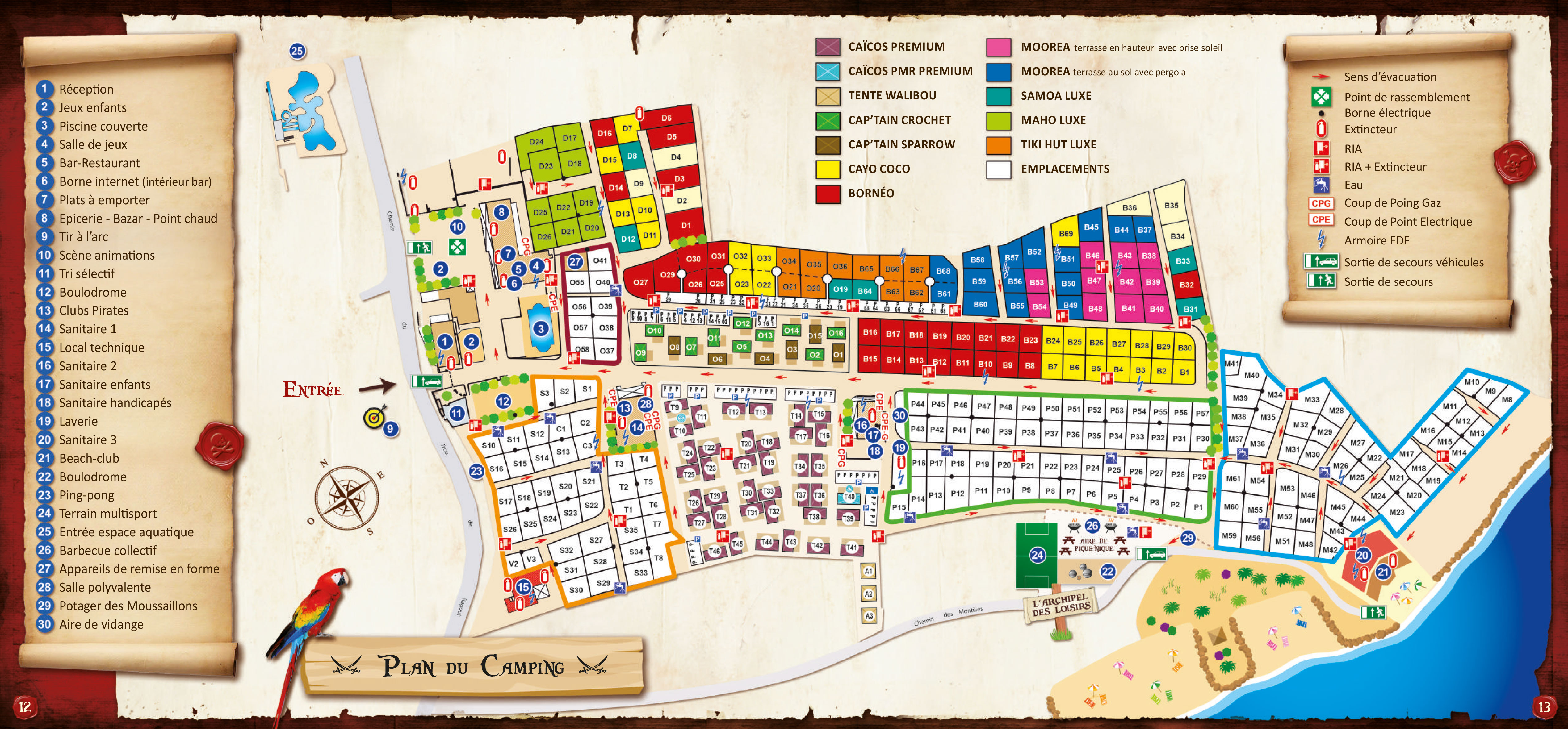 Plattegrond Californie Plage