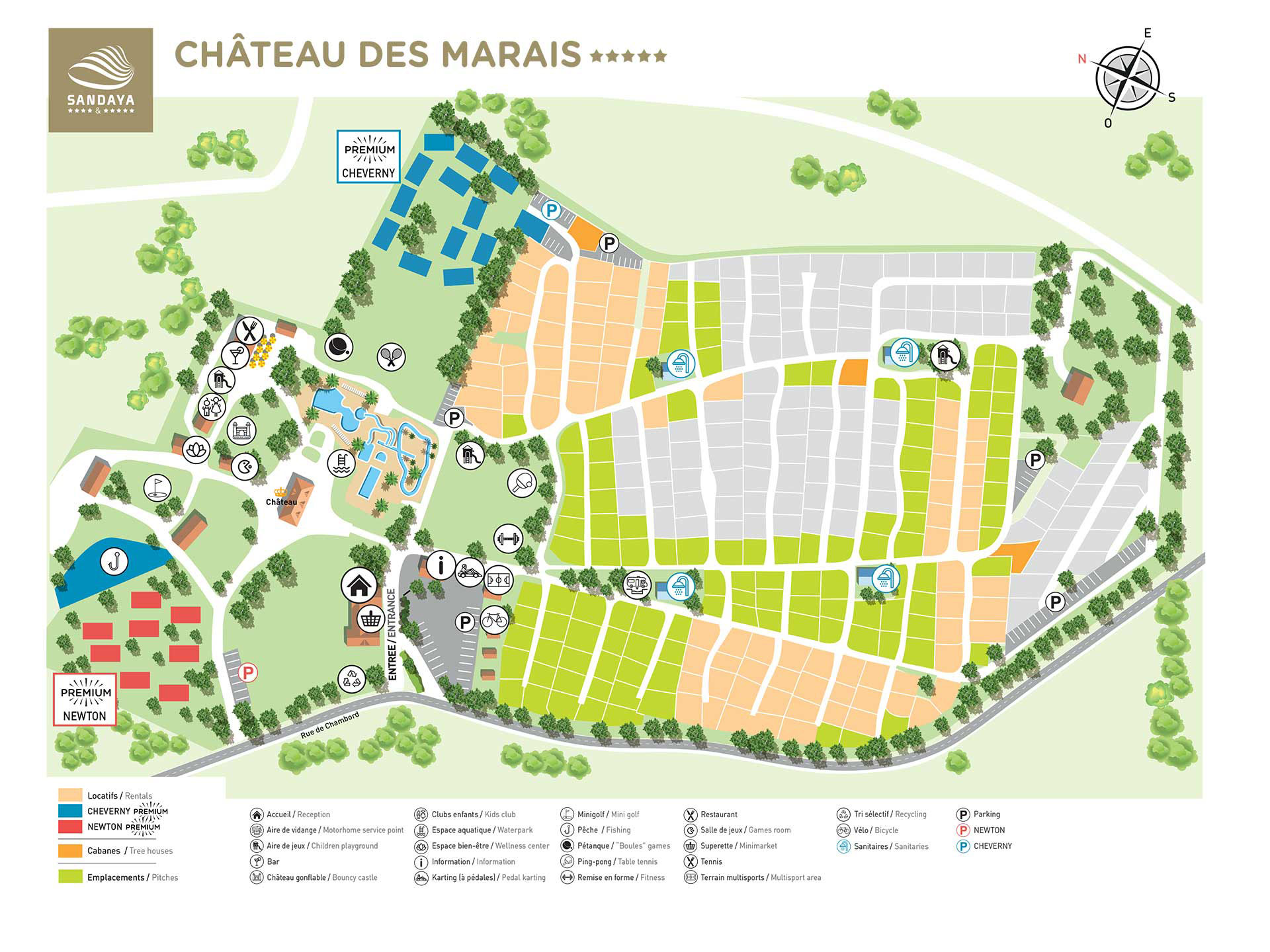 Plattegrond Château des Marais