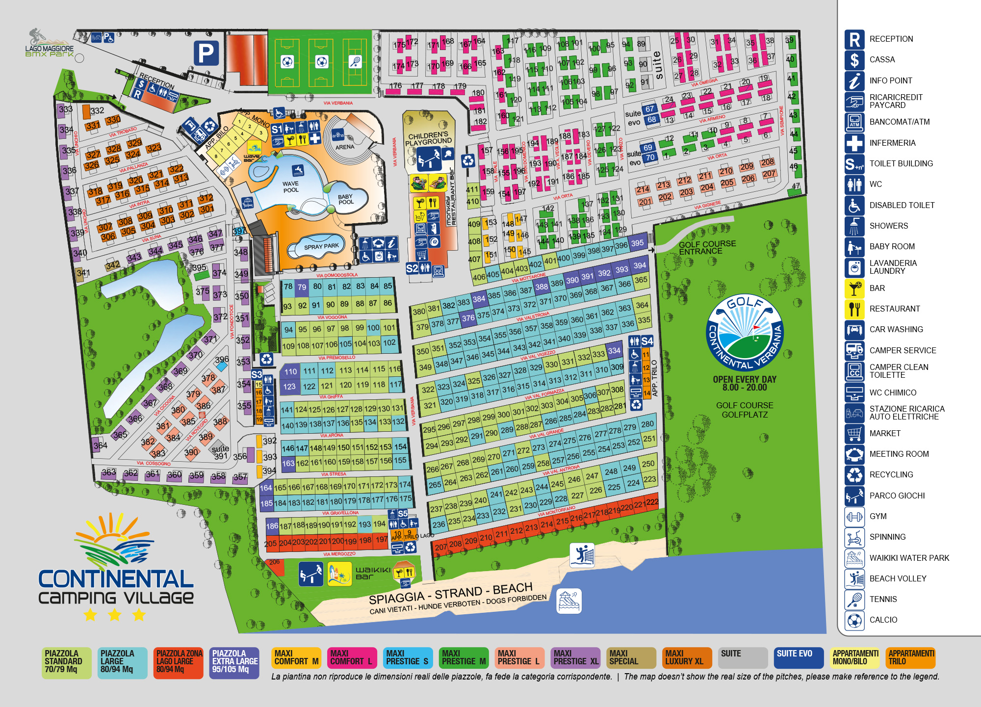 Plattegrond Continental Village  (Lago Maggiore)