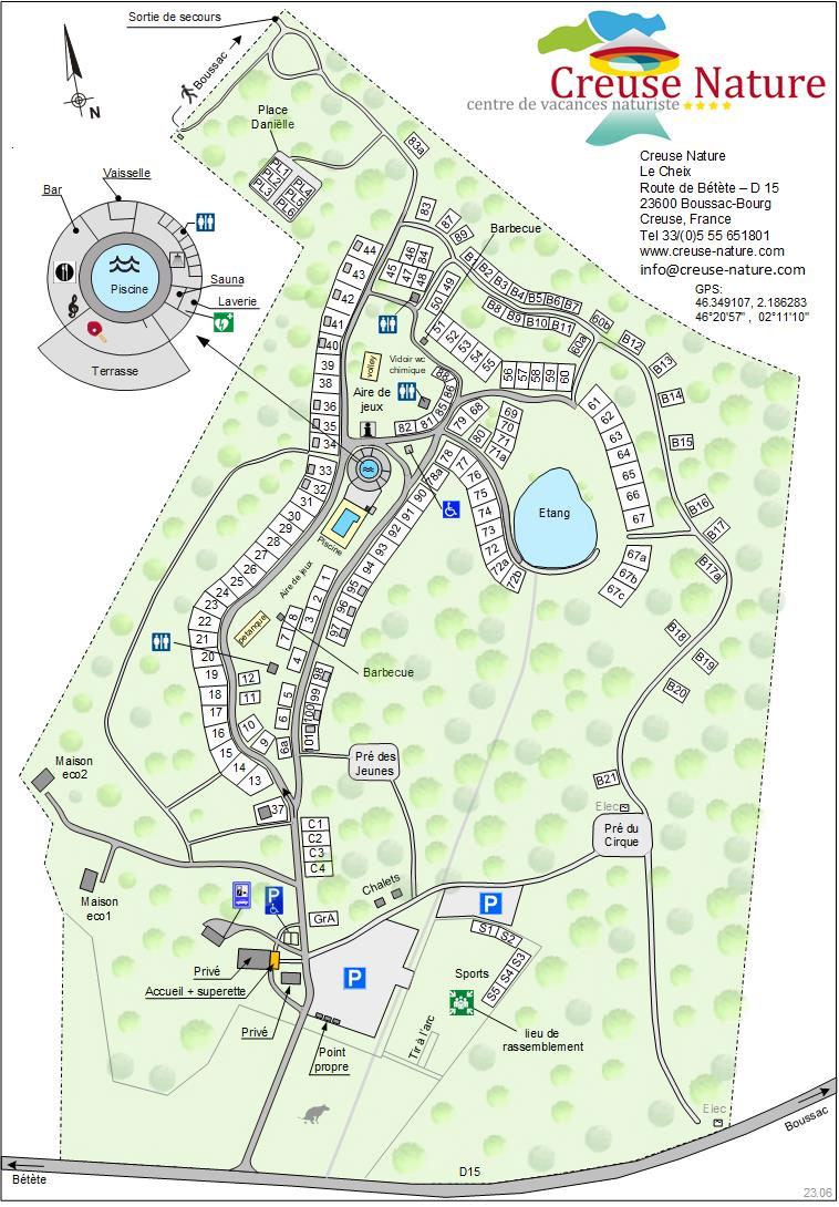 Plattegrond Creuse Nature FKK