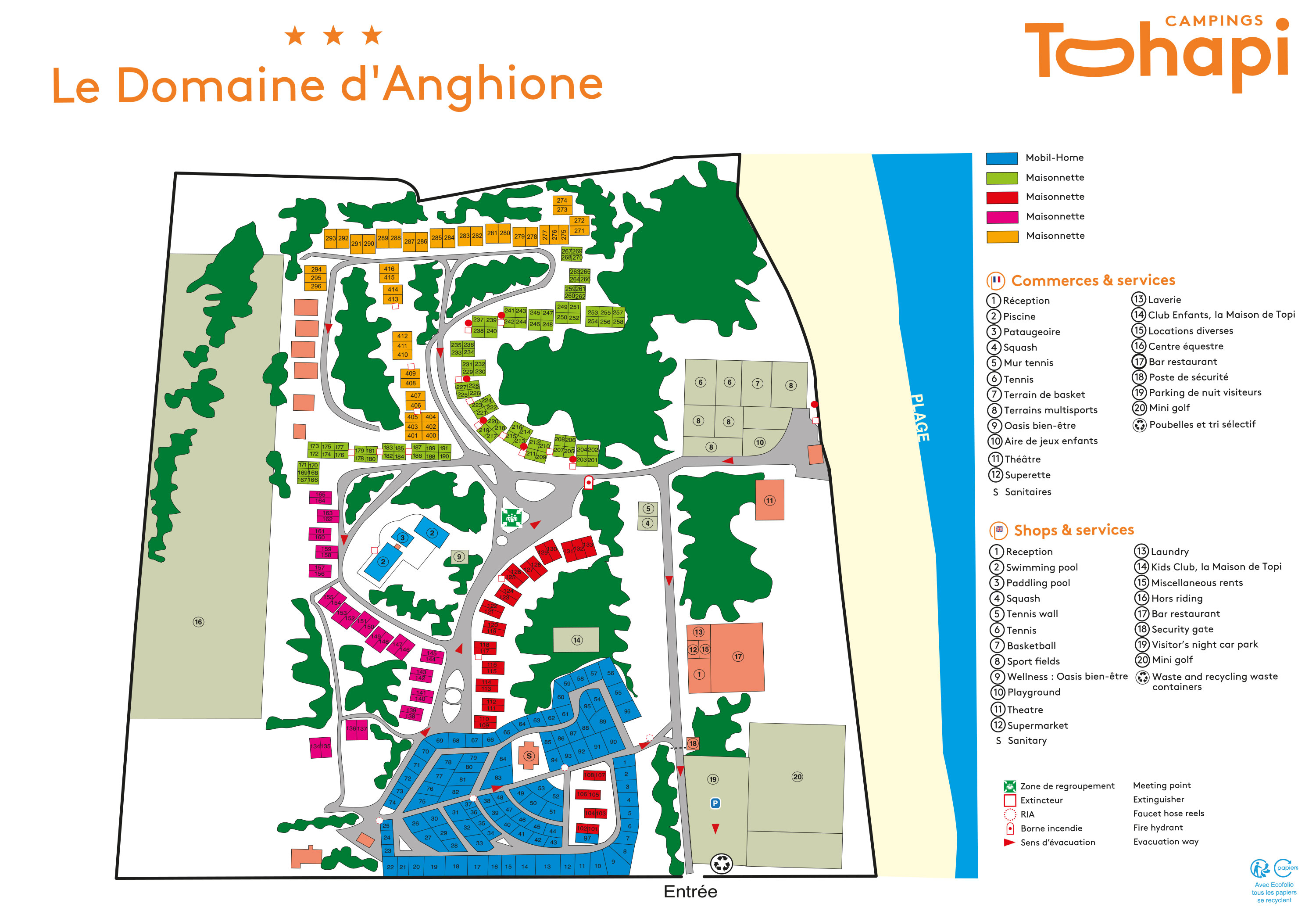 Plattegrond Domaine d'Anghione
