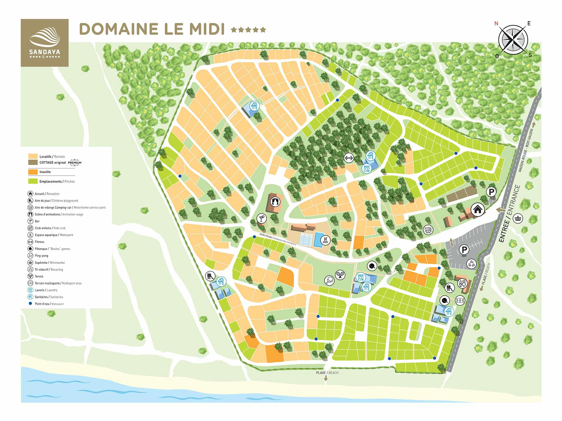 Plattegrond Domaine le Midi