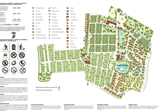 Plattegrond camping El Garrofer - geplaatst door Huurtent.nl