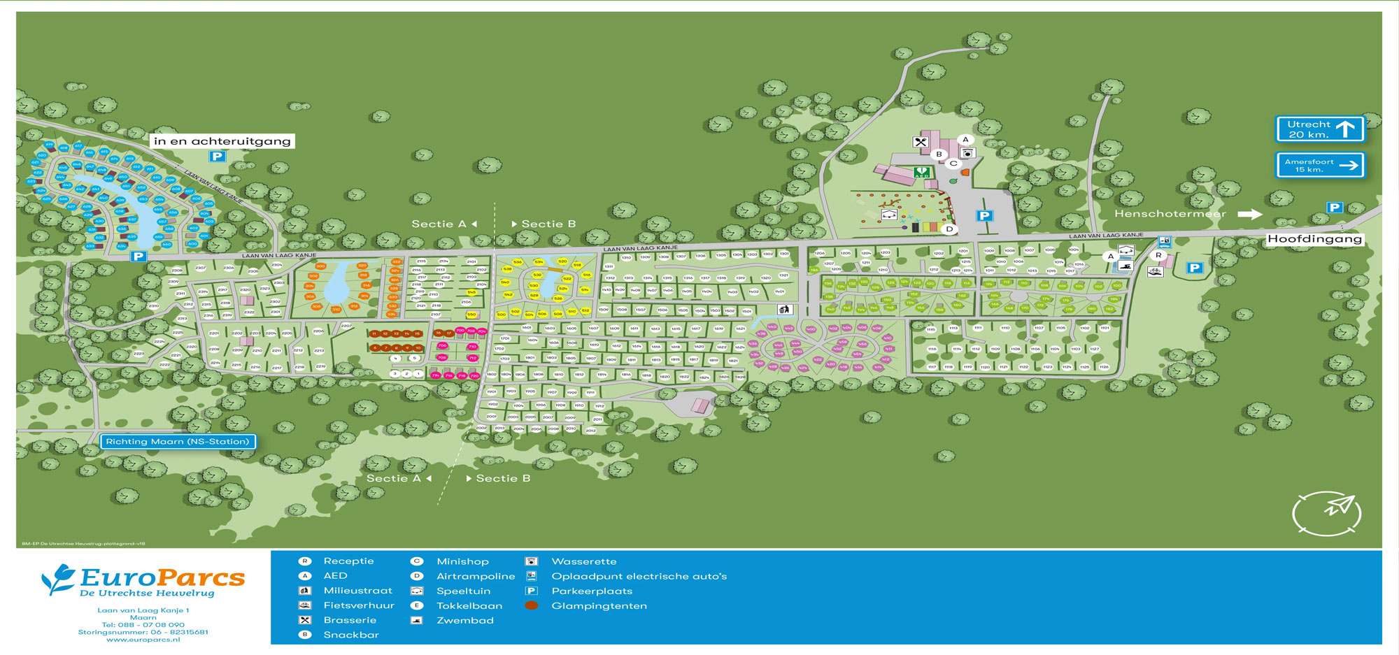 Plattegrond EuroParcs De Utrechtse Heuvelrug