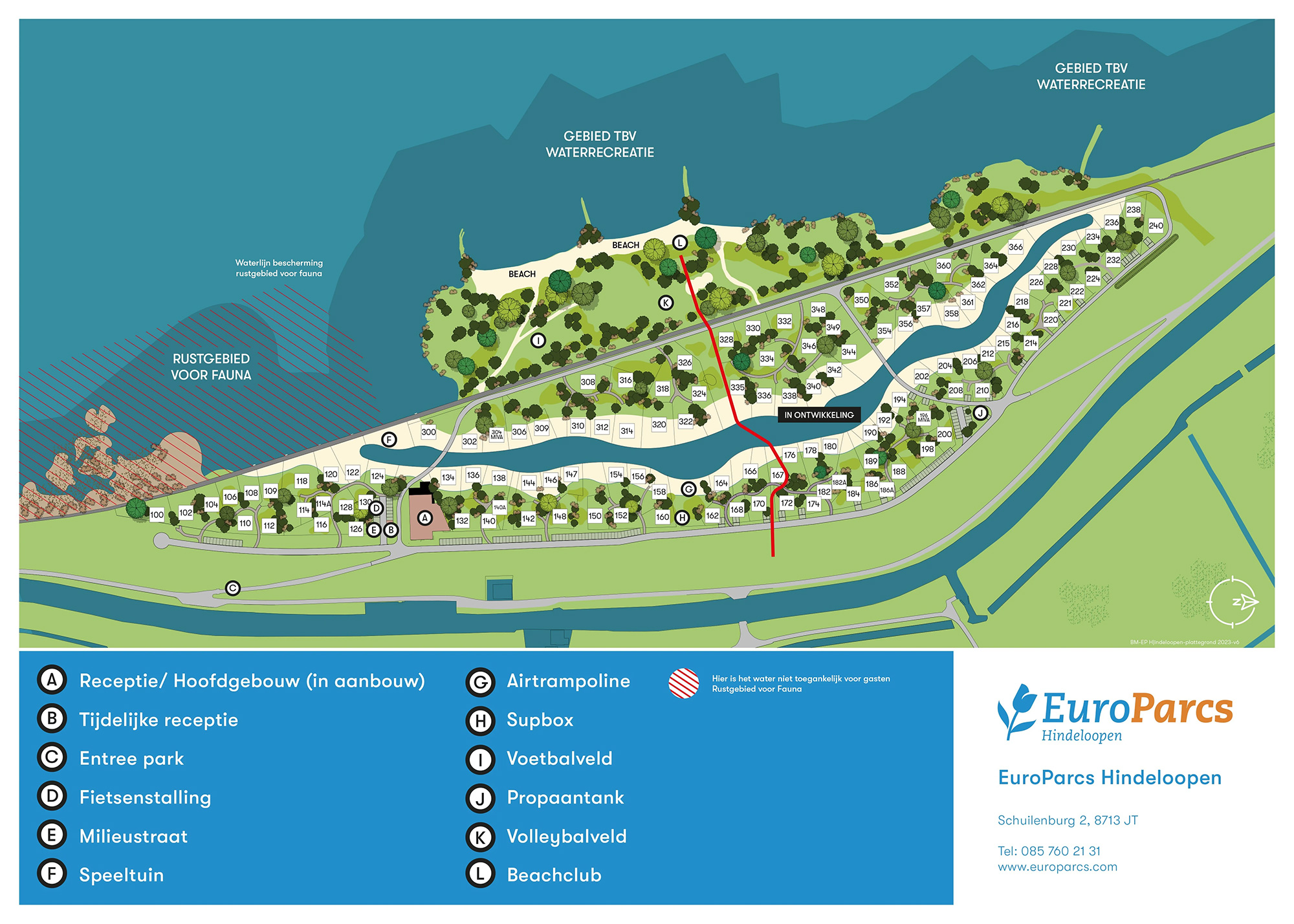 Plattegrond EuroParcs Hindeloopen