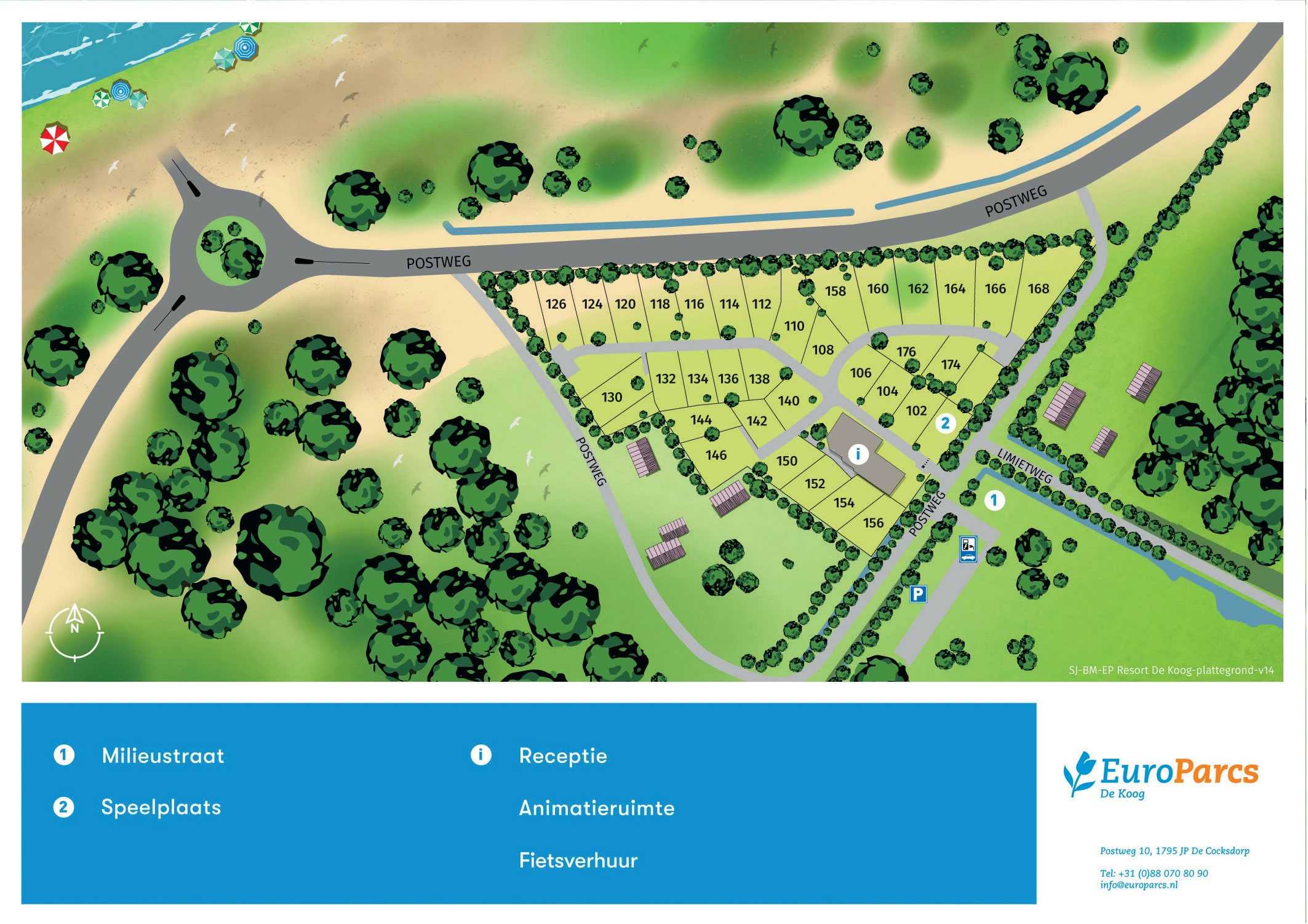 Plattegrond EuroParcs Texel