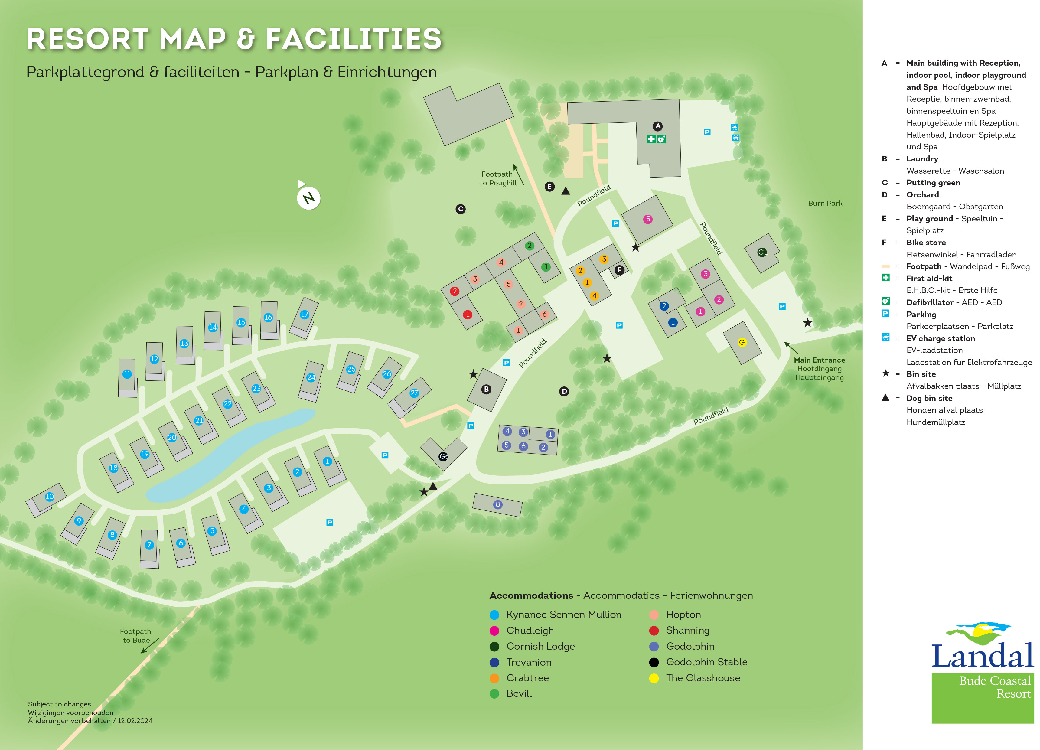 Plattegrond Landal Bude Coastal Resort