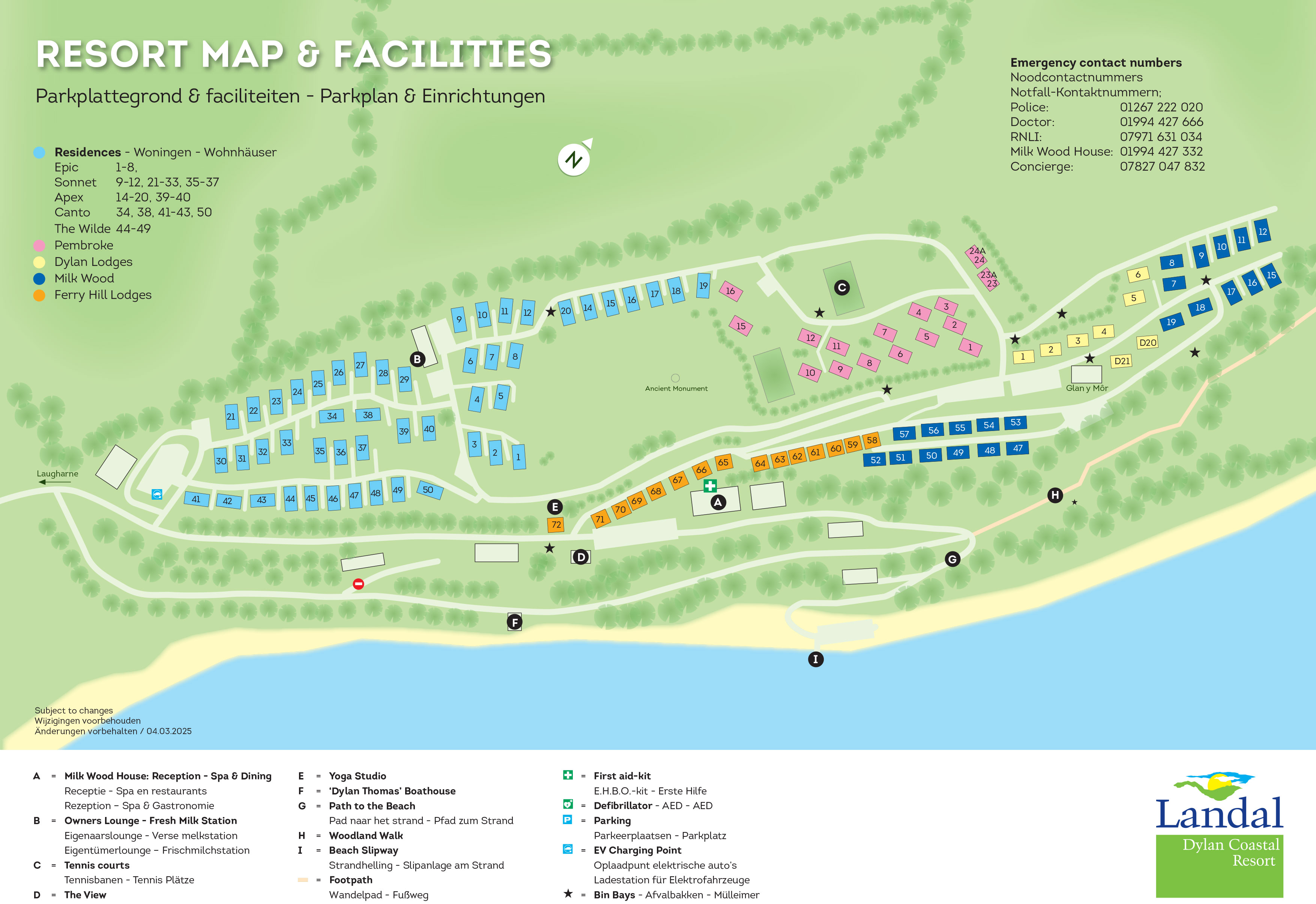 Plattegrond Landal Dylan Coastal Resort