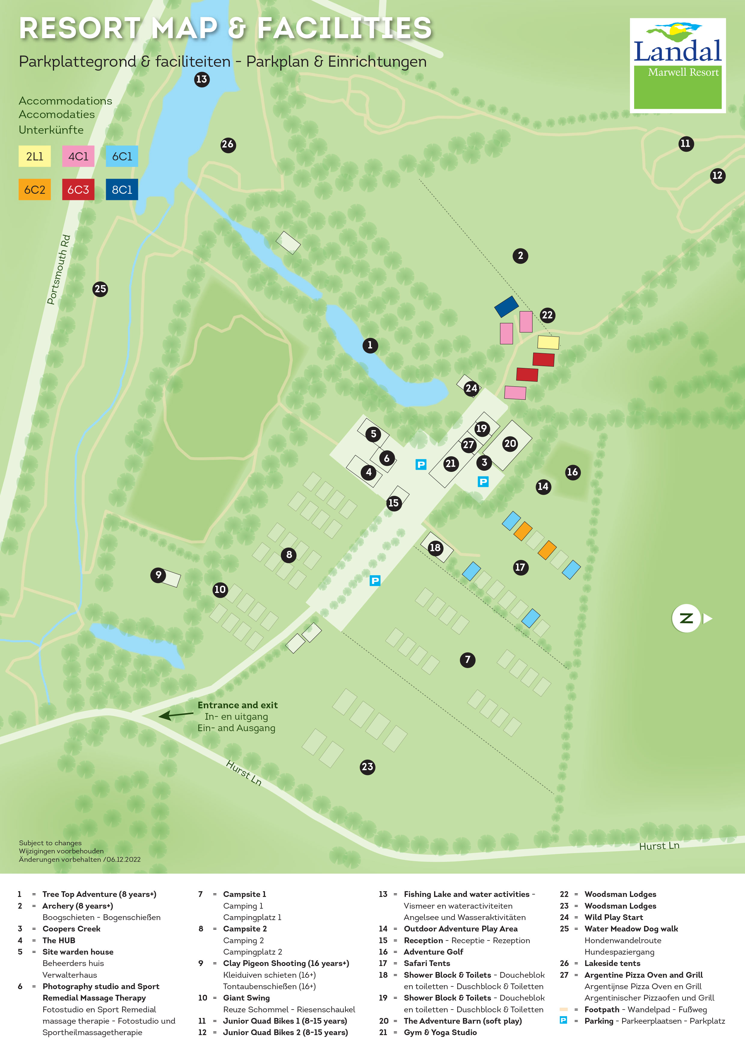 Plattegrond Landal Marwell Resort
