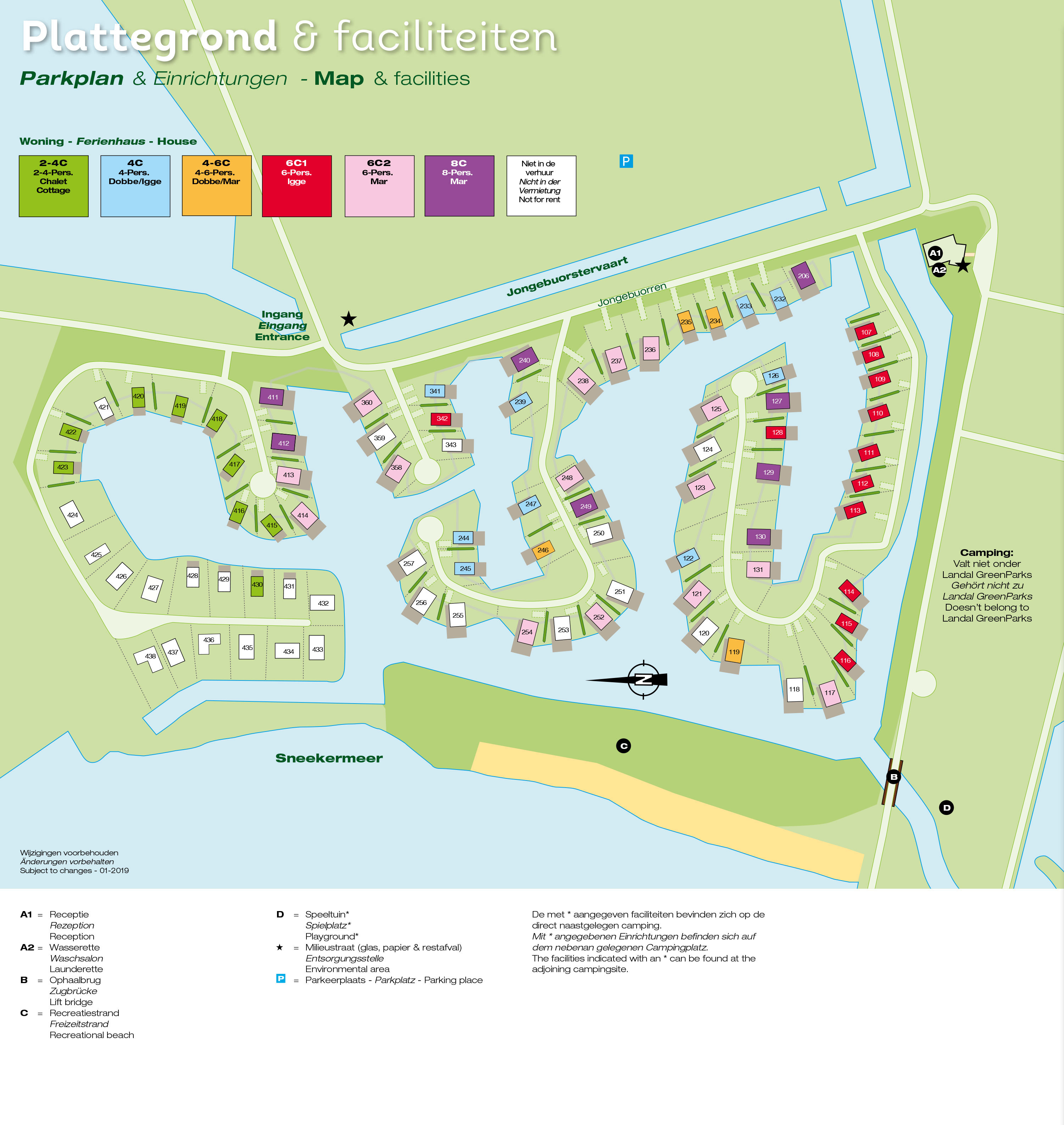 Plattegrond Landal Waterpark Sneekermeer