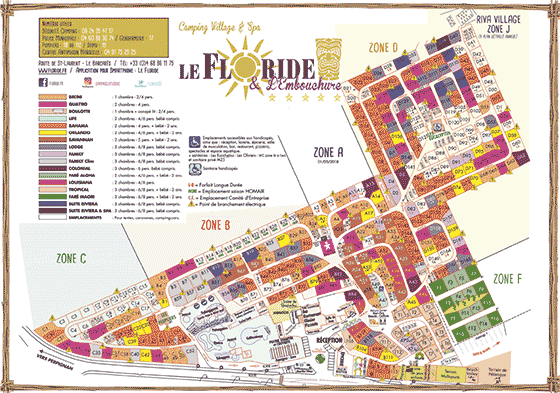 Plattegrond camping Le Floride et l'Embouchure - geplaatst door Huurtent.nl