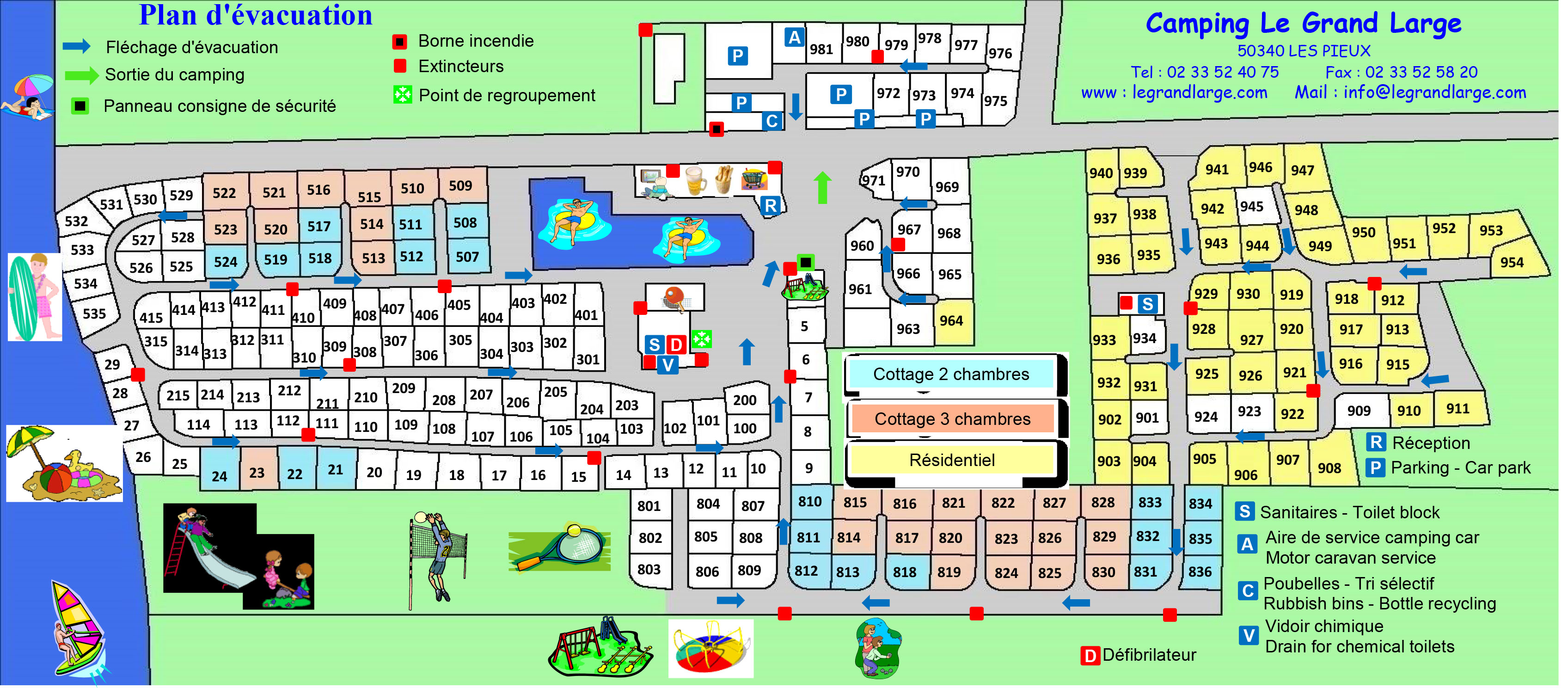 Plattegrond Le Grand Large (Les Pieux)