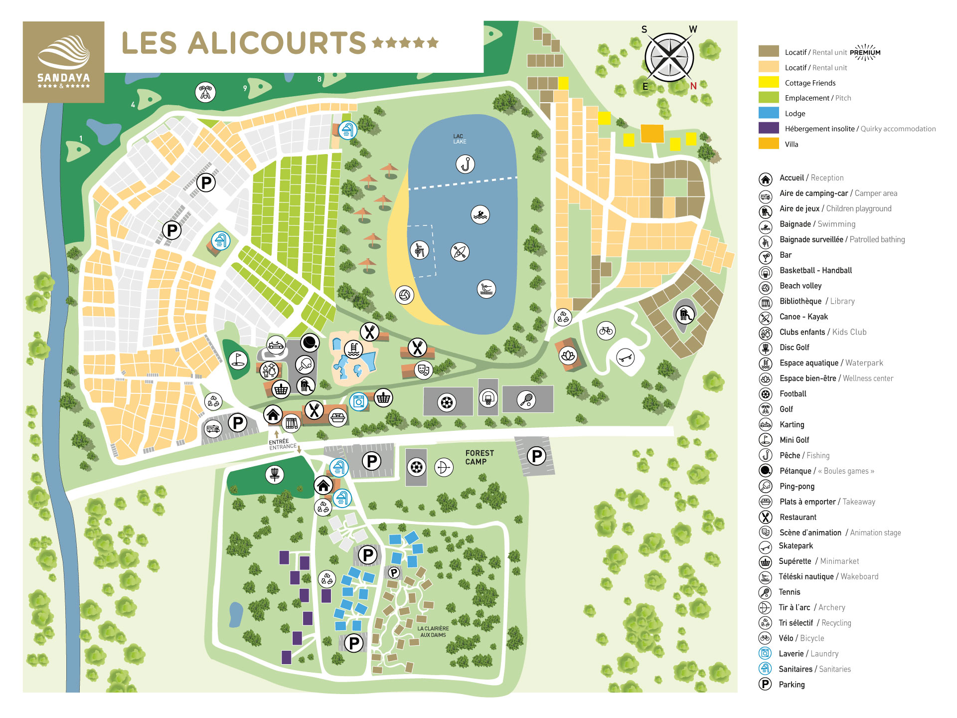 Plattegrond Les Alicourts Resort