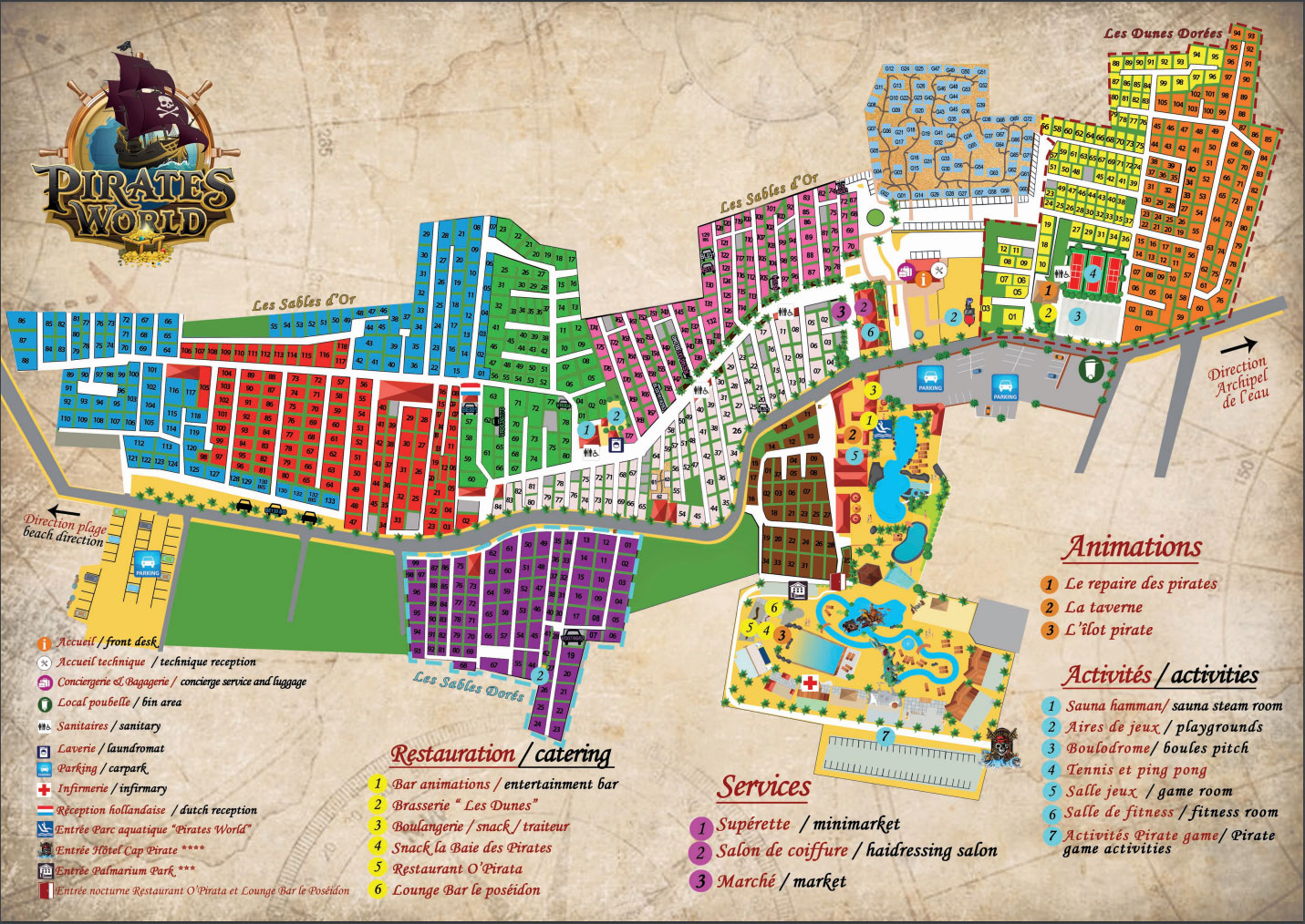 Plattegrond Les Sables d’Or