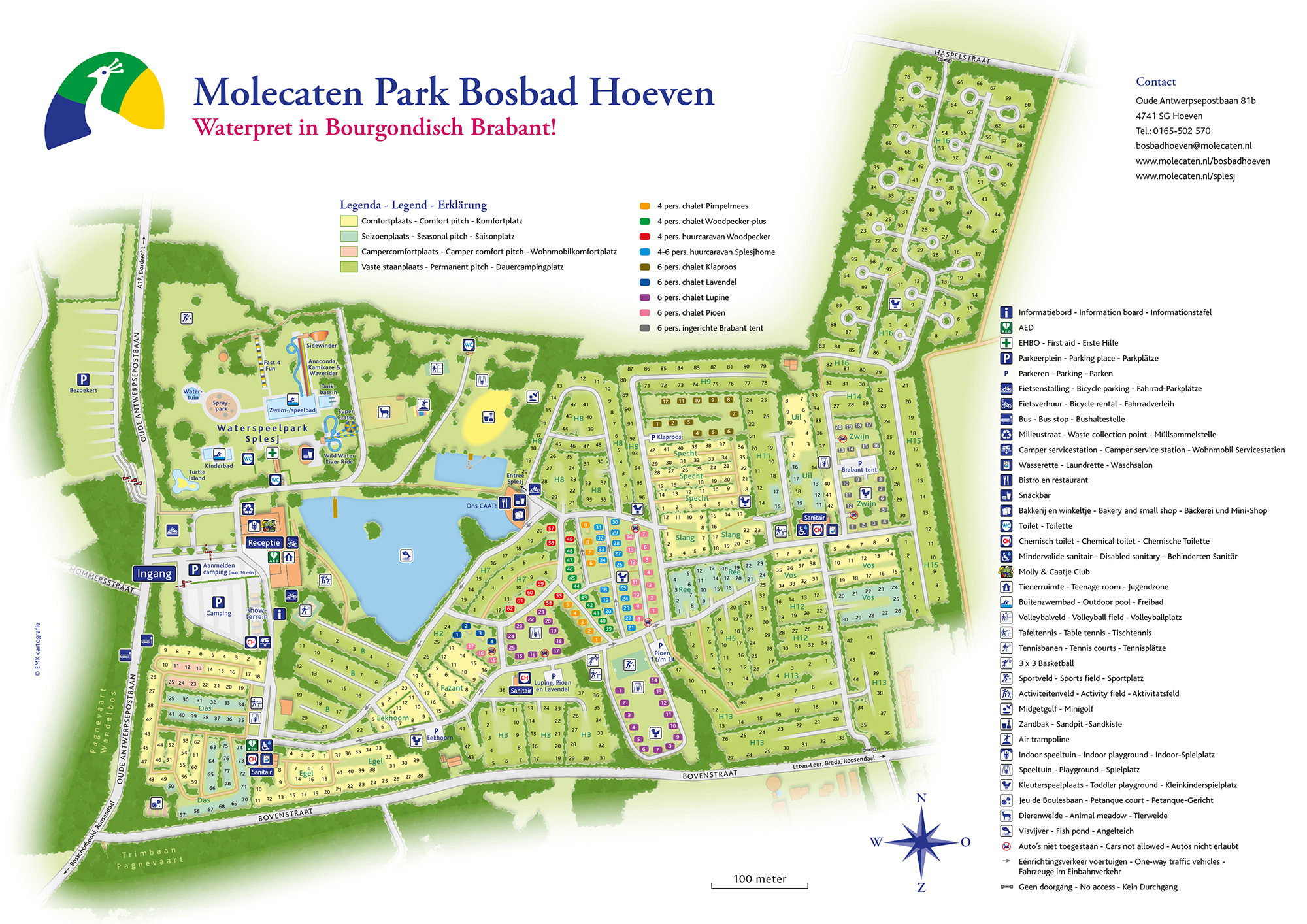 Plattegrond Molecaten Park Bosbad Hoeven