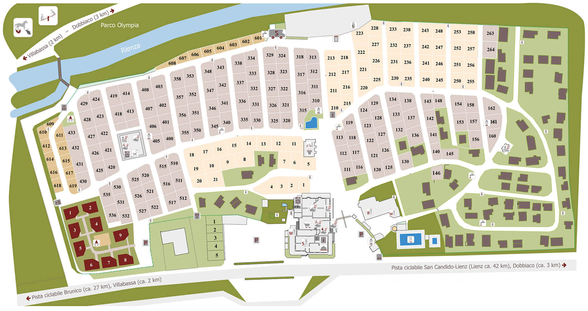 Plattegrond Olympia (Bolzano)