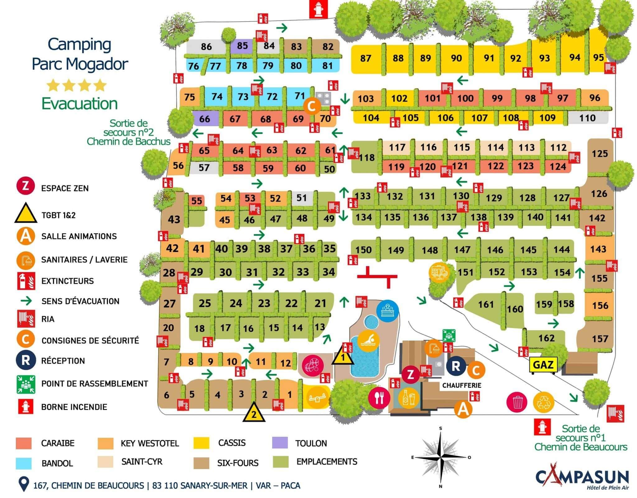 Plattegrond Parc Mogador