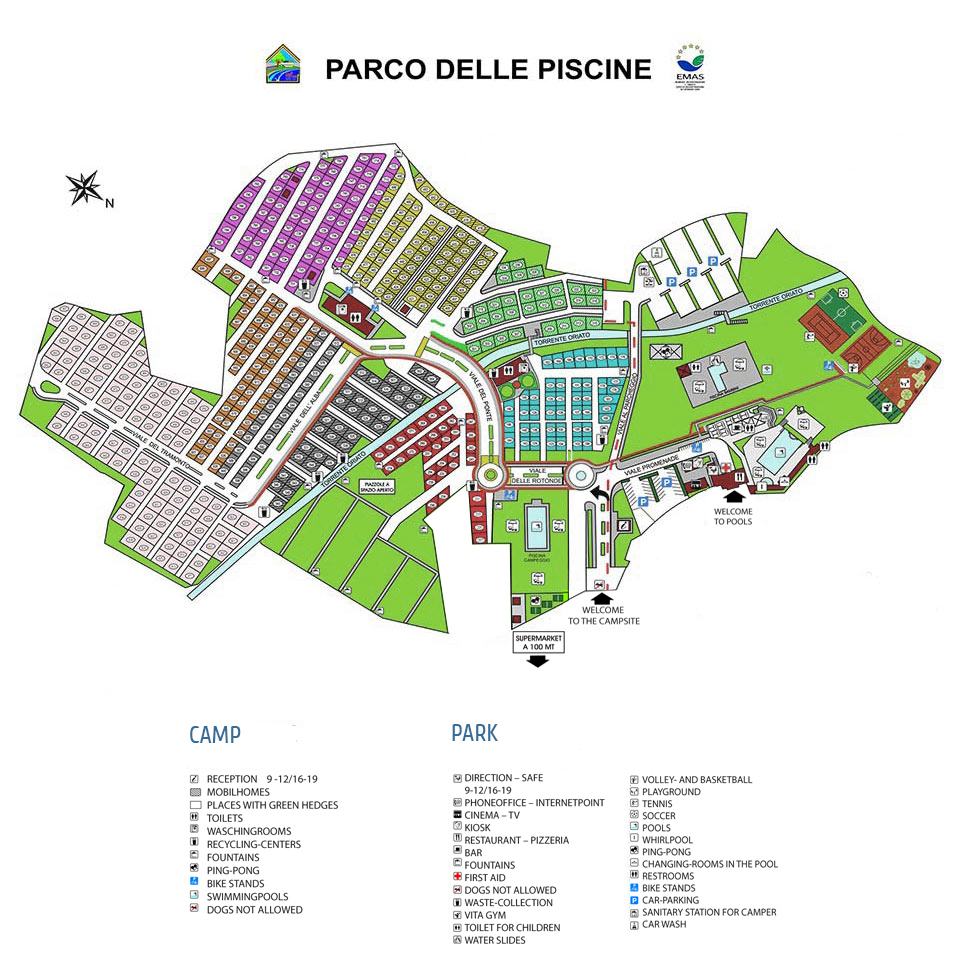 Plattegrond Parco delle Piscine