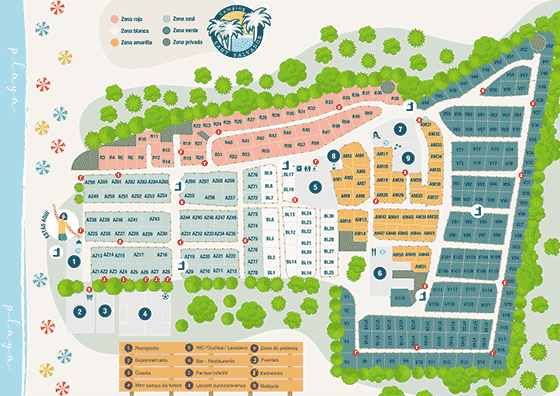 Plattegrond camping Sant Salvador - geplaatst door Huurtent.nl