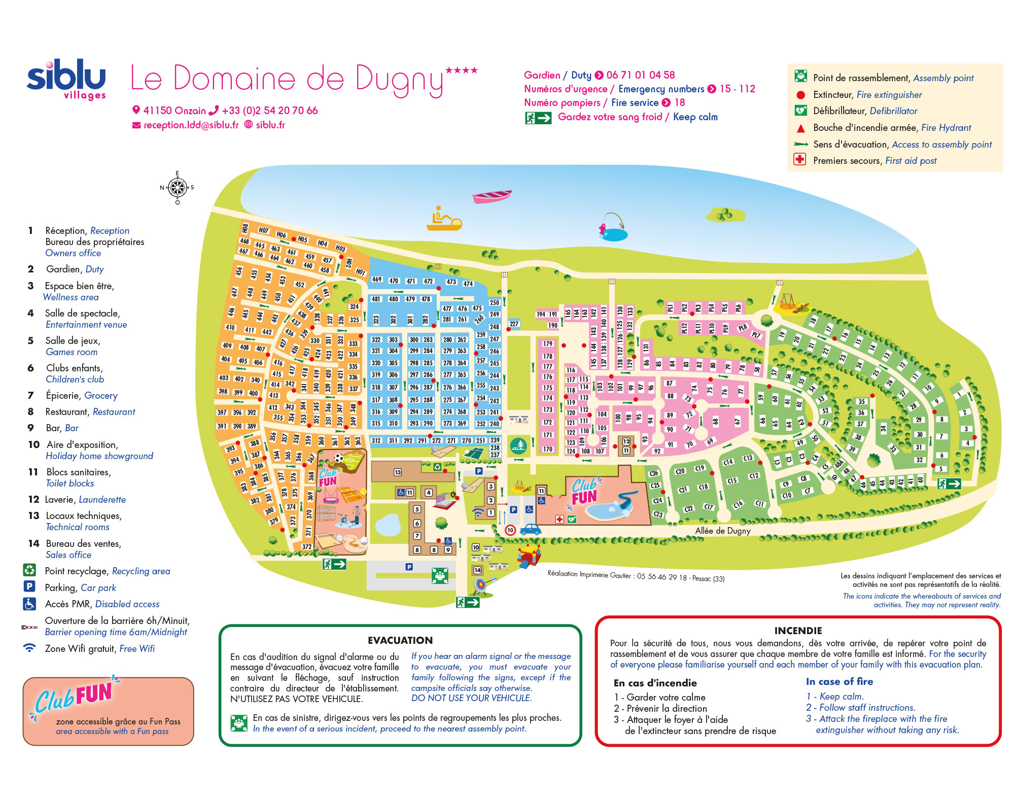 Plattegrond Siblu Domaine de Dugny
