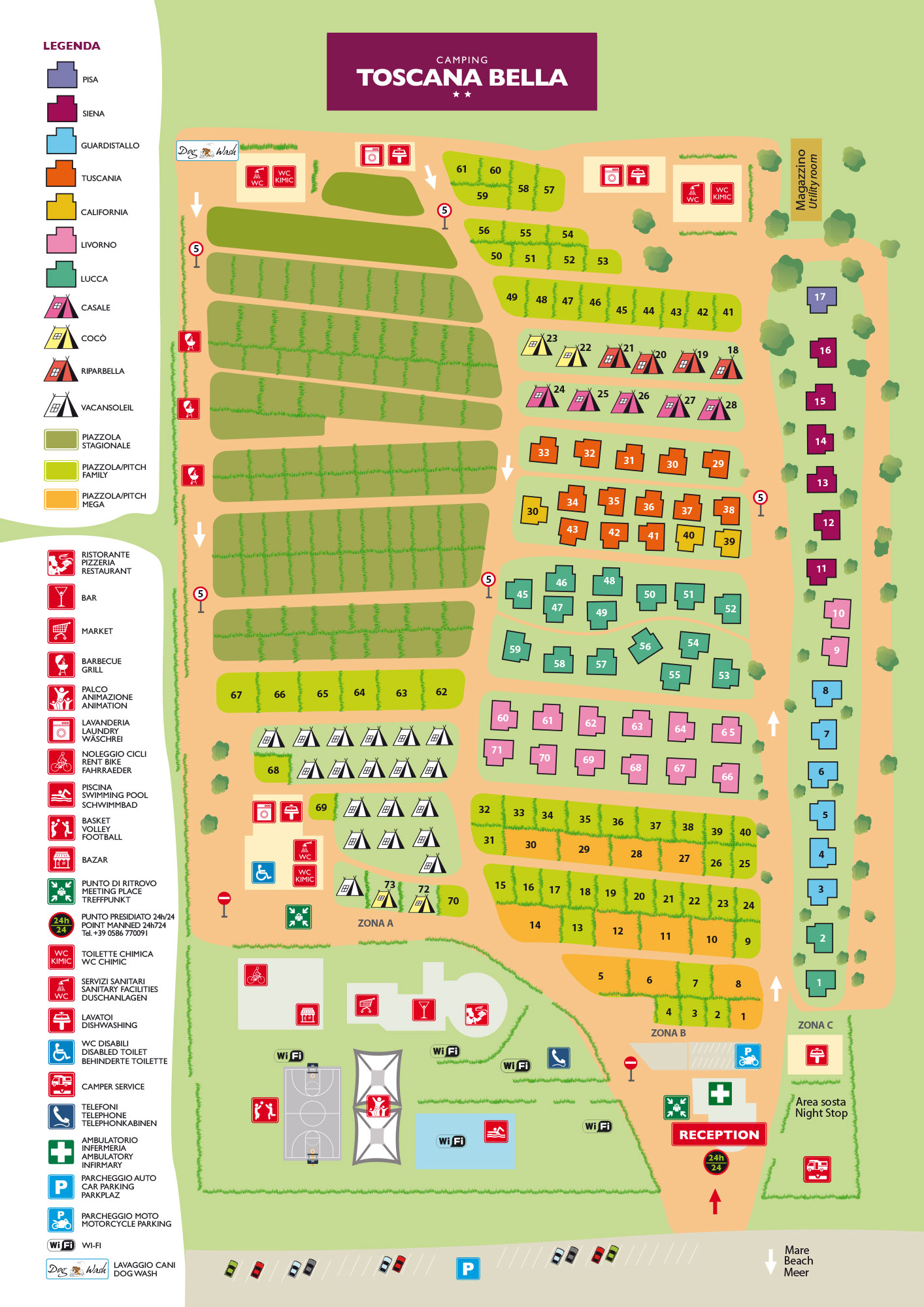 Plattegrond Toscana Bella