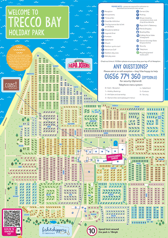 Trecco Bay Holiday Park Map Of Site