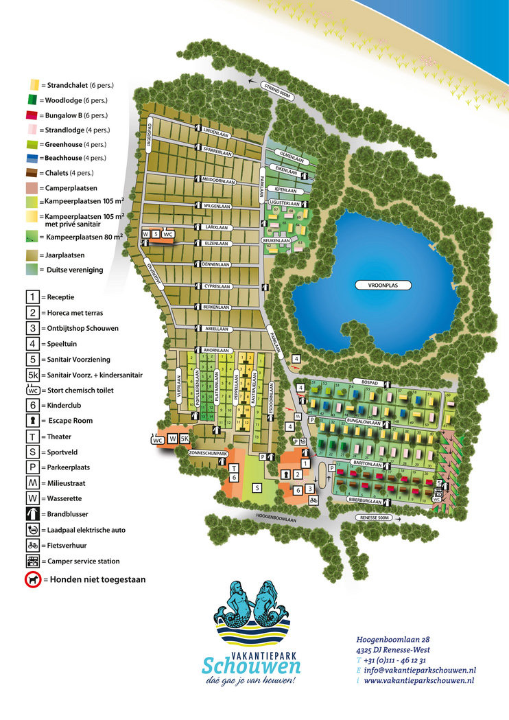 Plattegrond Vakantiepark Schouwen