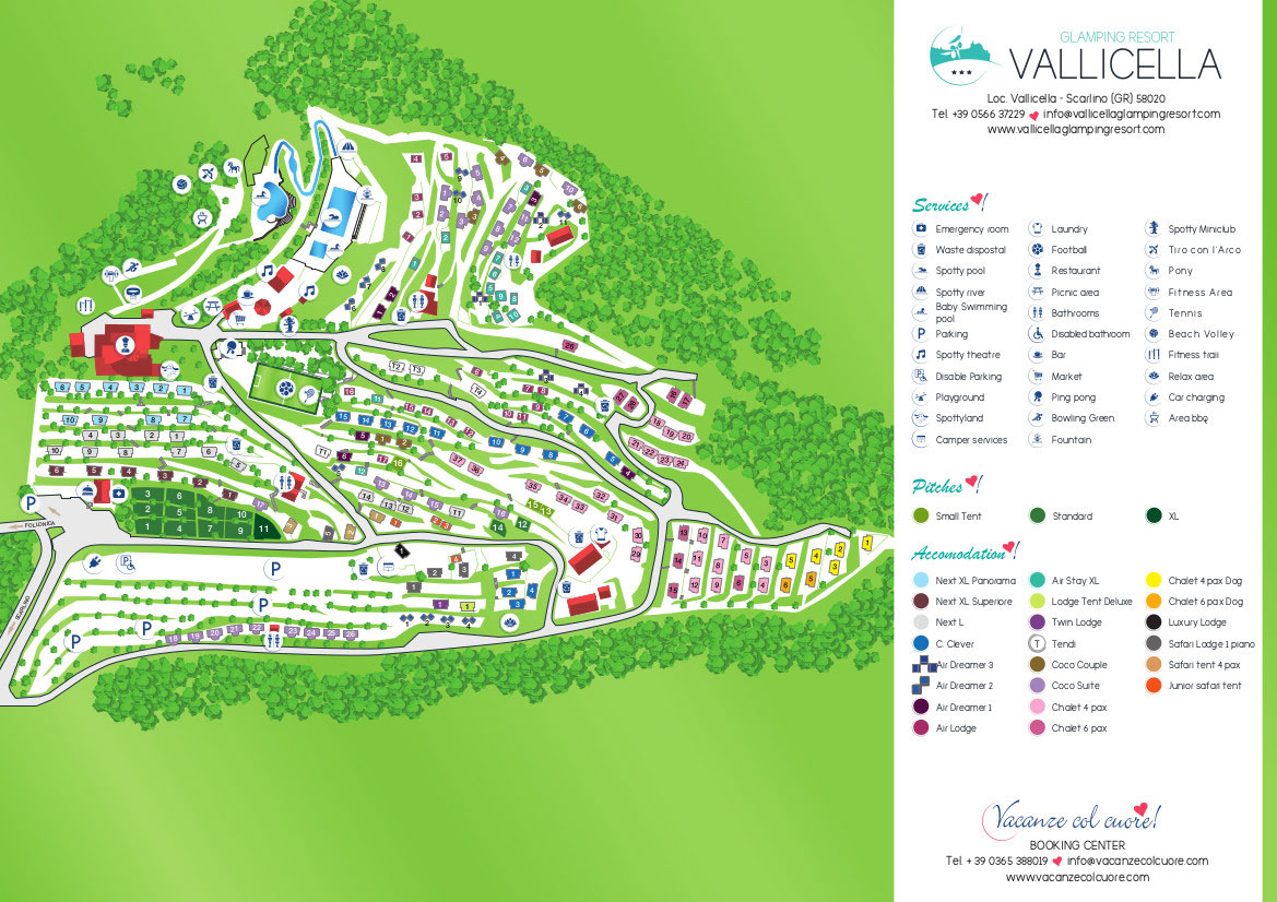 Plattegrond Vallicella Glamping Resort